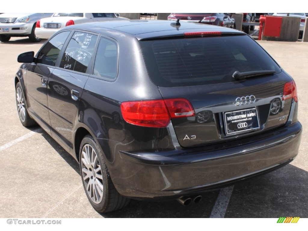 2008 A3 2.0T - Lava Grey Pearl Effect / Black photo #6