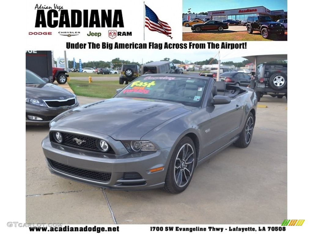 2013 Mustang GT Premium Convertible - Sterling Gray Metallic / Charcoal Black/Cashmere Accent photo #1
