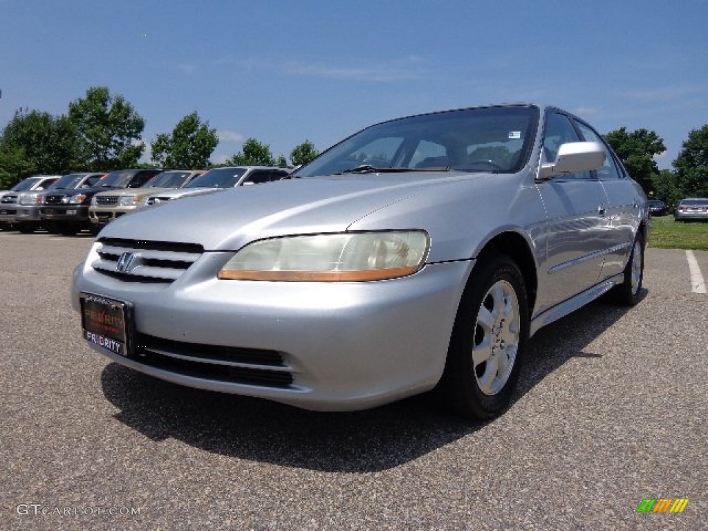 2002 Accord EX Sedan - Satin Silver Metallic / Quartz Gray photo #1