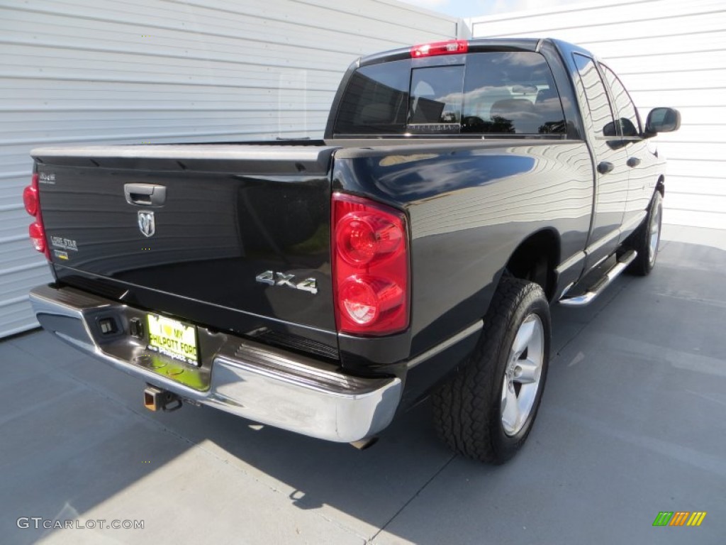 2007 Ram 1500 Lone Star Quad Cab 4x4 - Brilliant Black Crystal Pearl / Medium Slate Gray photo #43