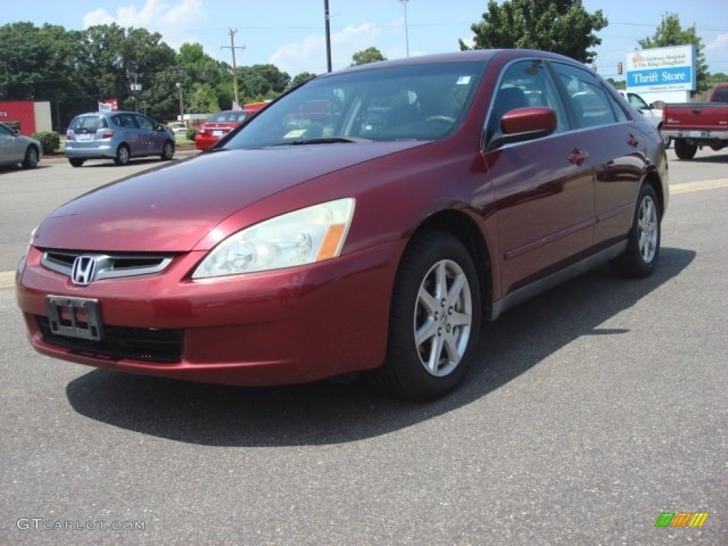 2004 Accord LX V6 Sedan - Redondo Red Pearl / Gray photo #1