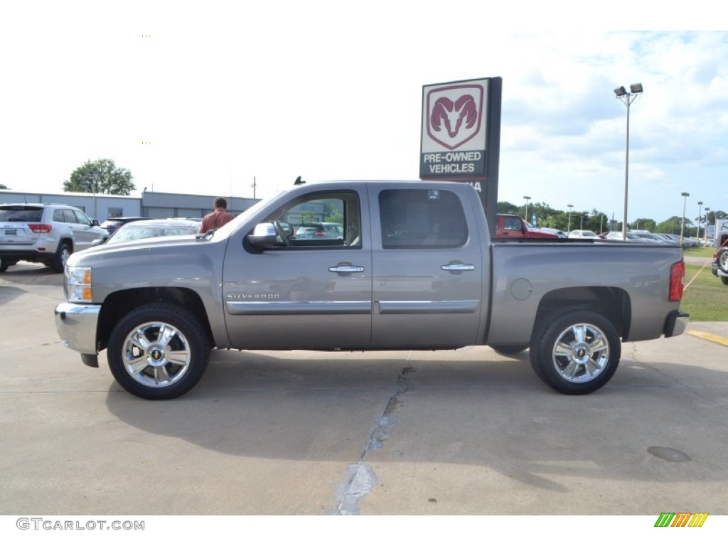 2012 Silverado 1500 LT Crew Cab - Graystone Metallic / Light Titanium/Dark Titanium photo #2