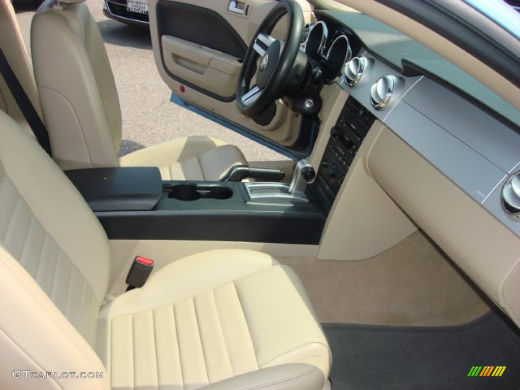 2007 Mustang GT Premium Coupe - Windveil Blue Metallic / Medium Parchment photo #12
