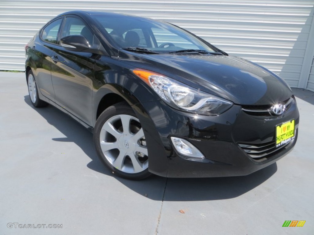 2013 Elantra Limited - Black / Black photo #1