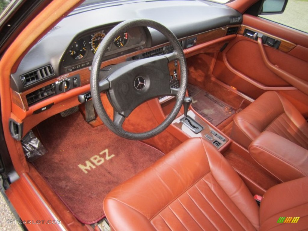 1982 S Class 500 SEL - Black / Terracotta photo #17