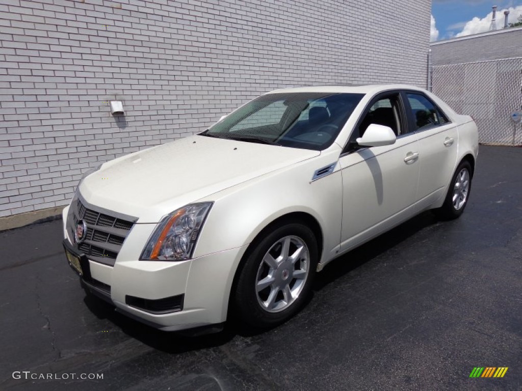 2009 CTS 4 AWD Sedan - White Diamond Tri-Coat / Ebony photo #1