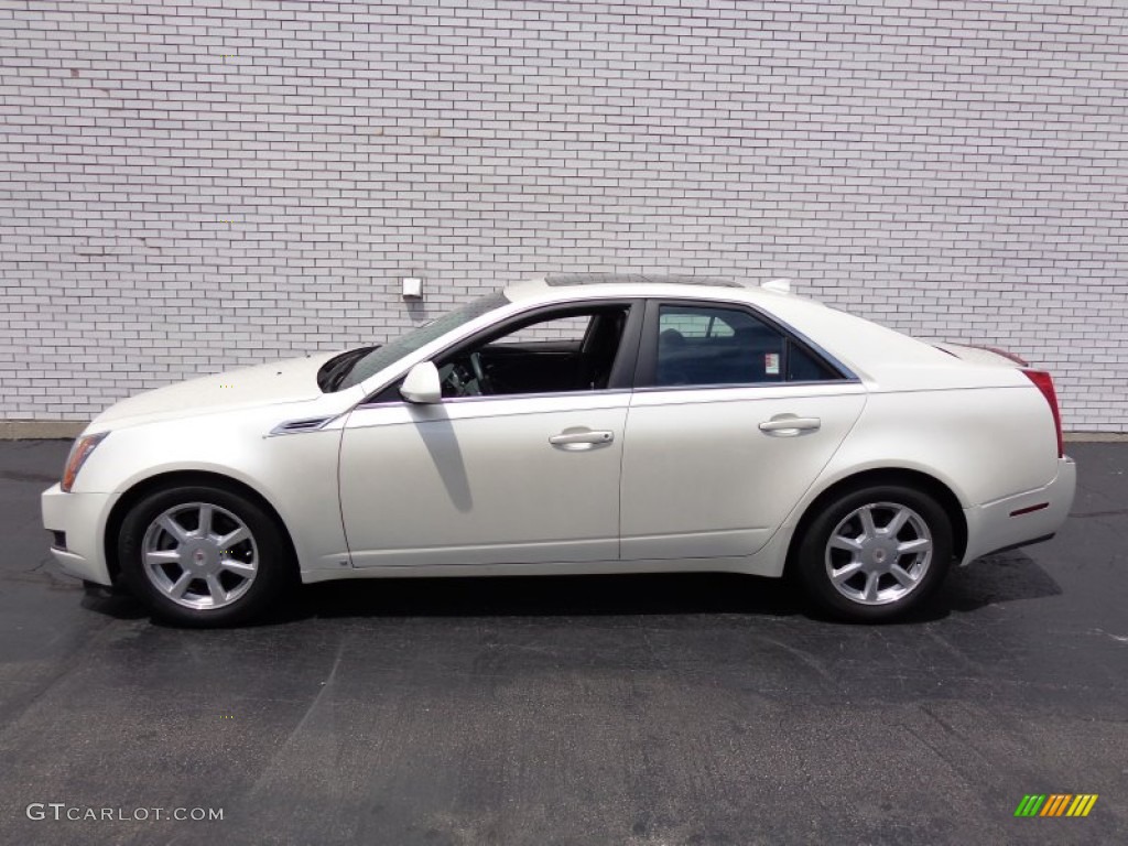 2009 CTS 4 AWD Sedan - White Diamond Tri-Coat / Ebony photo #7