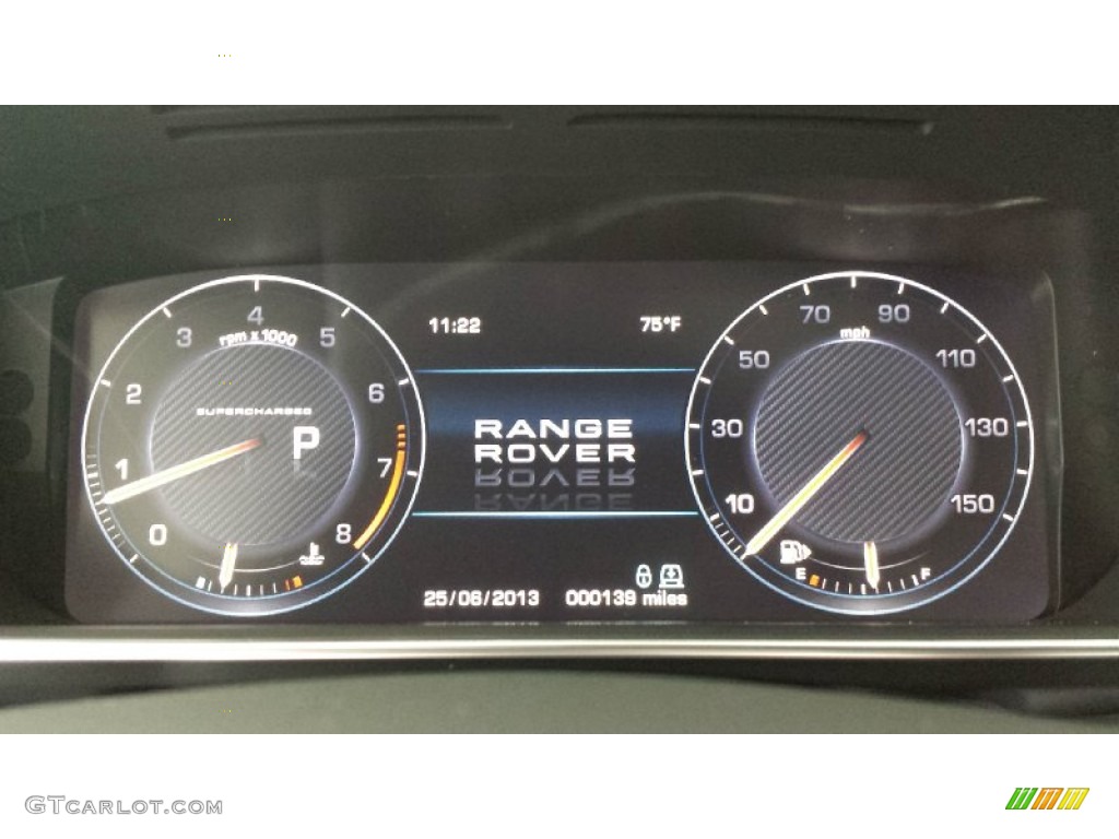 2013 Range Rover Supercharged LR V8 - Barolo Black Metallic / Ebony photo #17