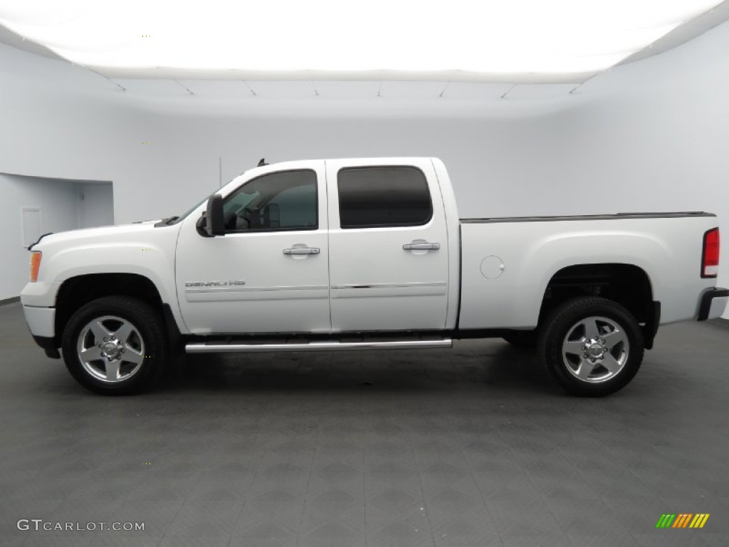 2013 Sierra 2500HD Denali Crew Cab 4x4 - Summit White / Ebony photo #6