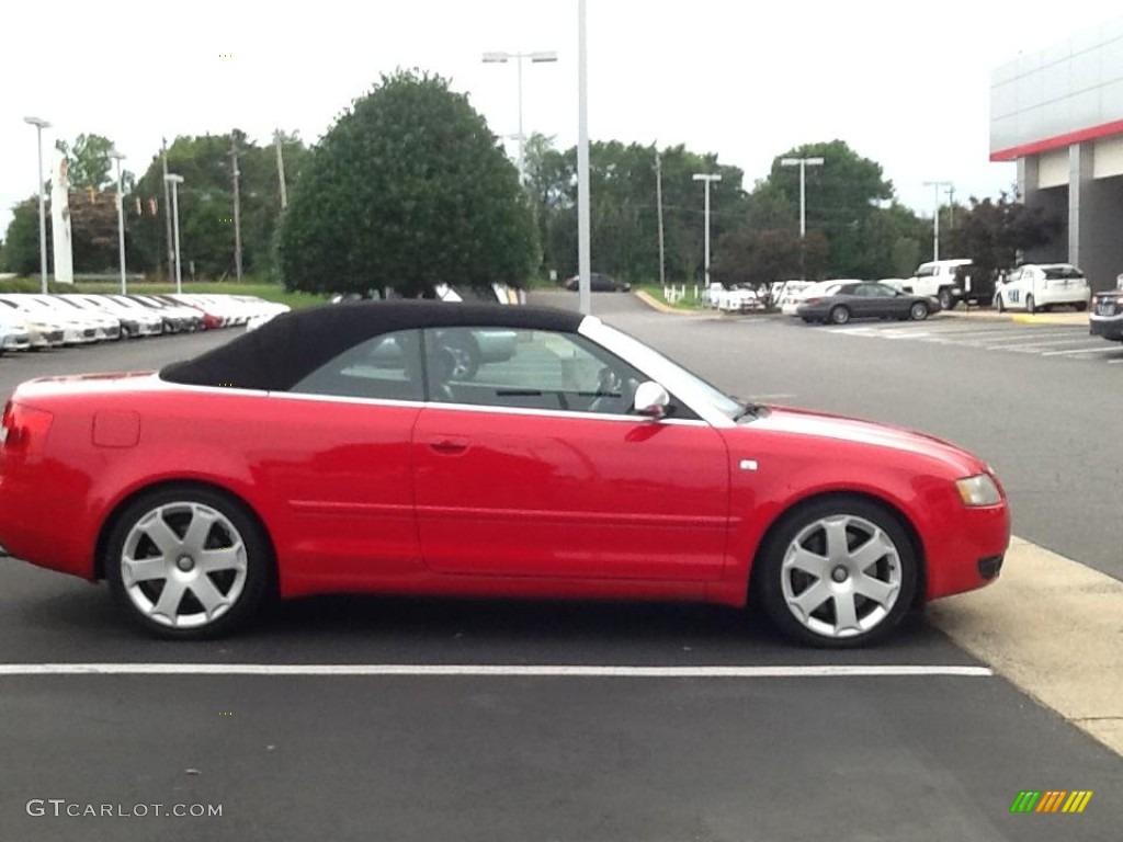 2005 S4 4.2 quattro Cabriolet - Brilliant Red / Ebony photo #2