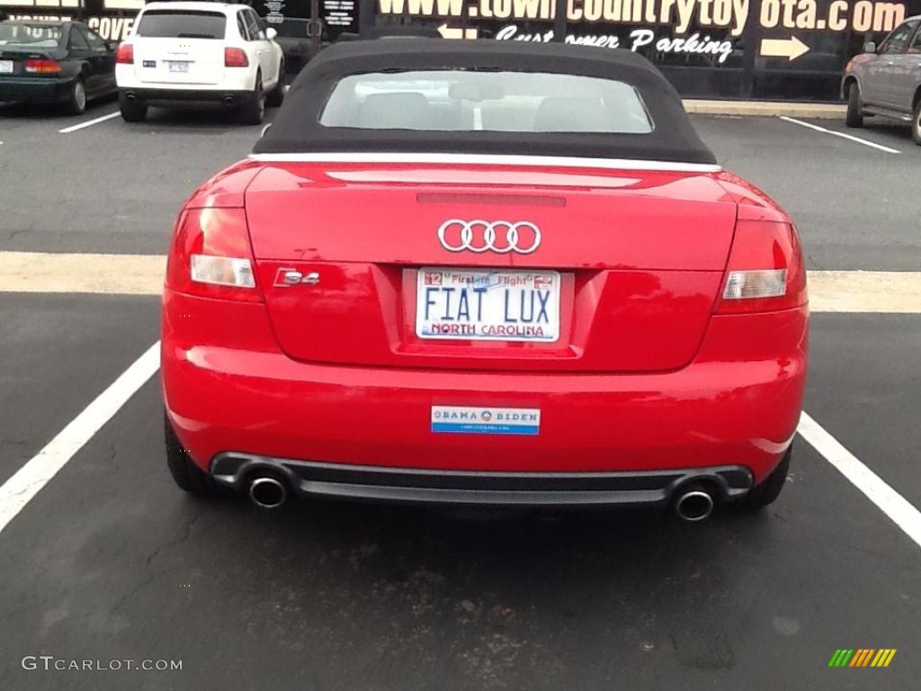 2005 S4 4.2 quattro Cabriolet - Brilliant Red / Ebony photo #3