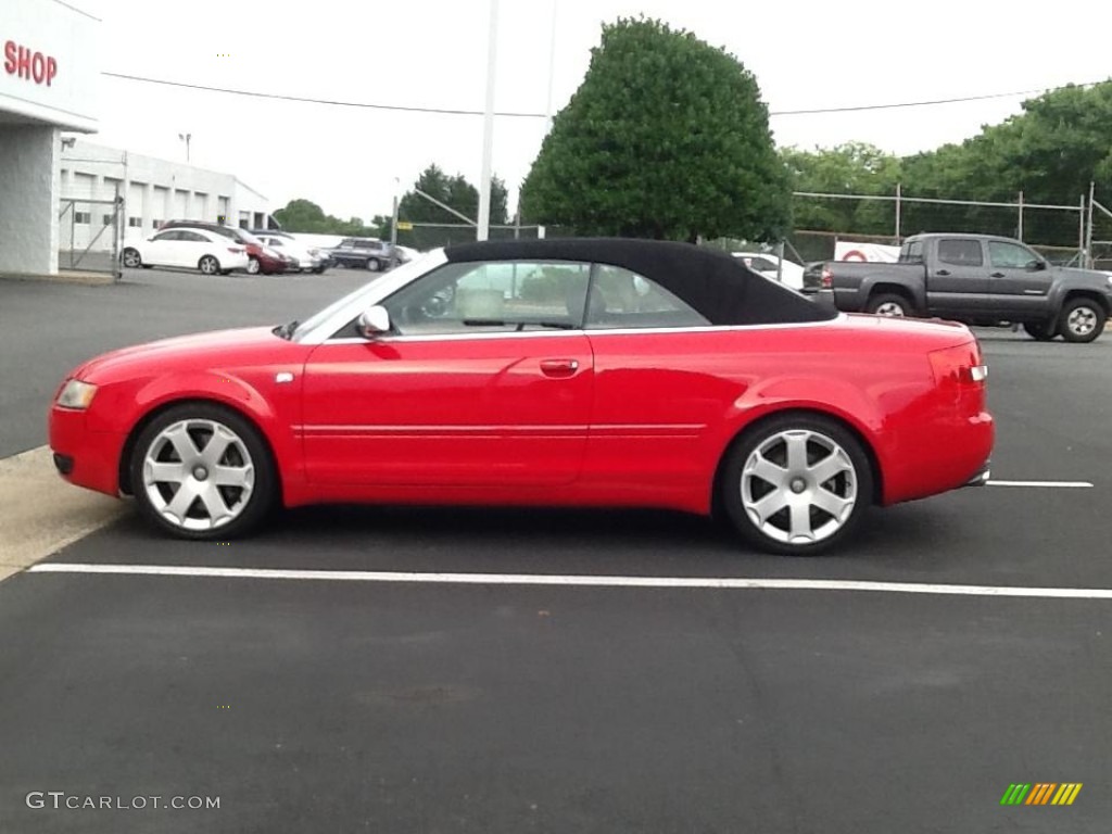 2005 S4 4.2 quattro Cabriolet - Brilliant Red / Ebony photo #4