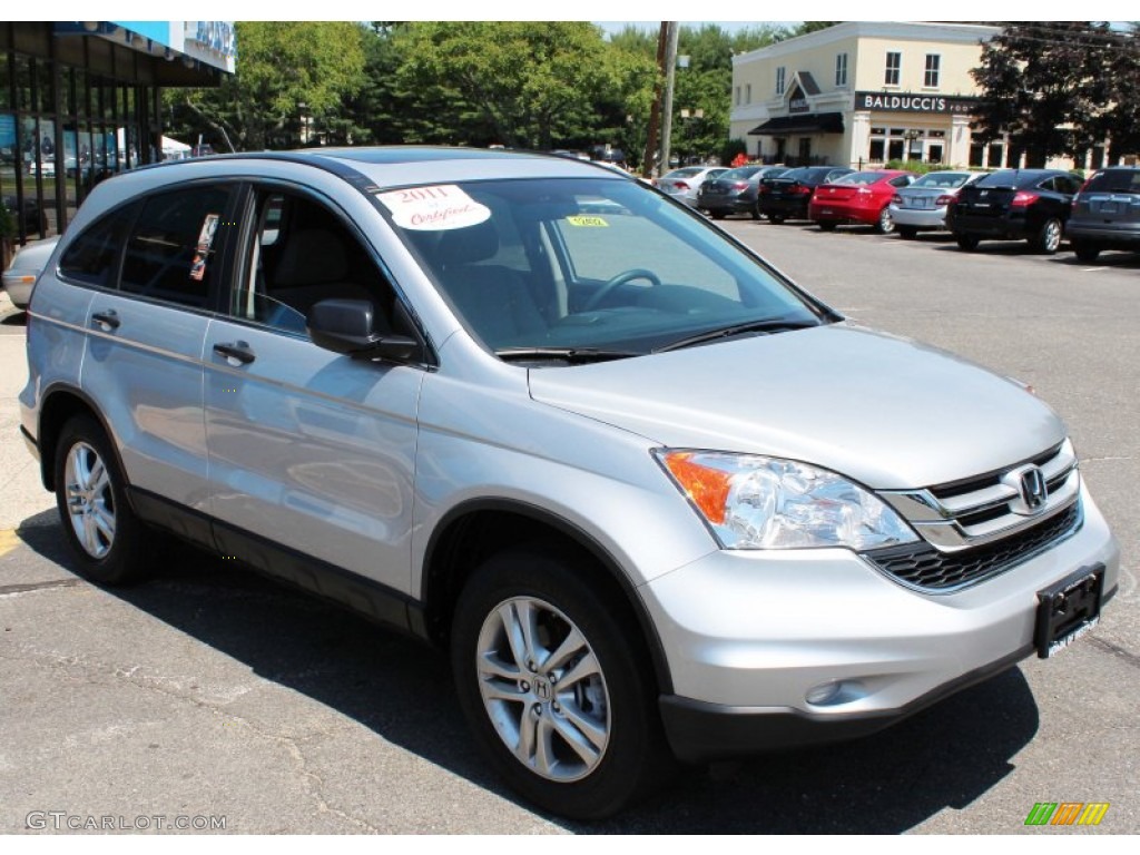 2011 CR-V EX 4WD - Alabaster Silver Metallic / Gray photo #3