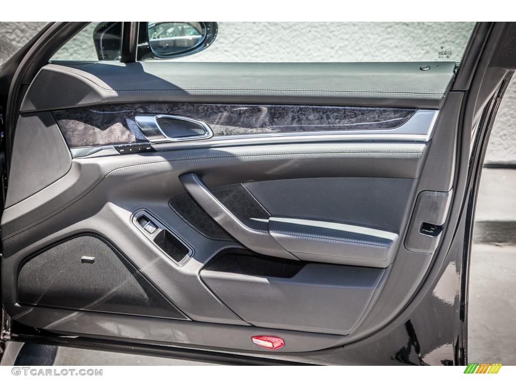 2012 Porsche Panamera S Black Door Panel Photo #82811379