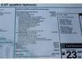 2013 Audi Q5 2.0 TFSI quattro Window Sticker