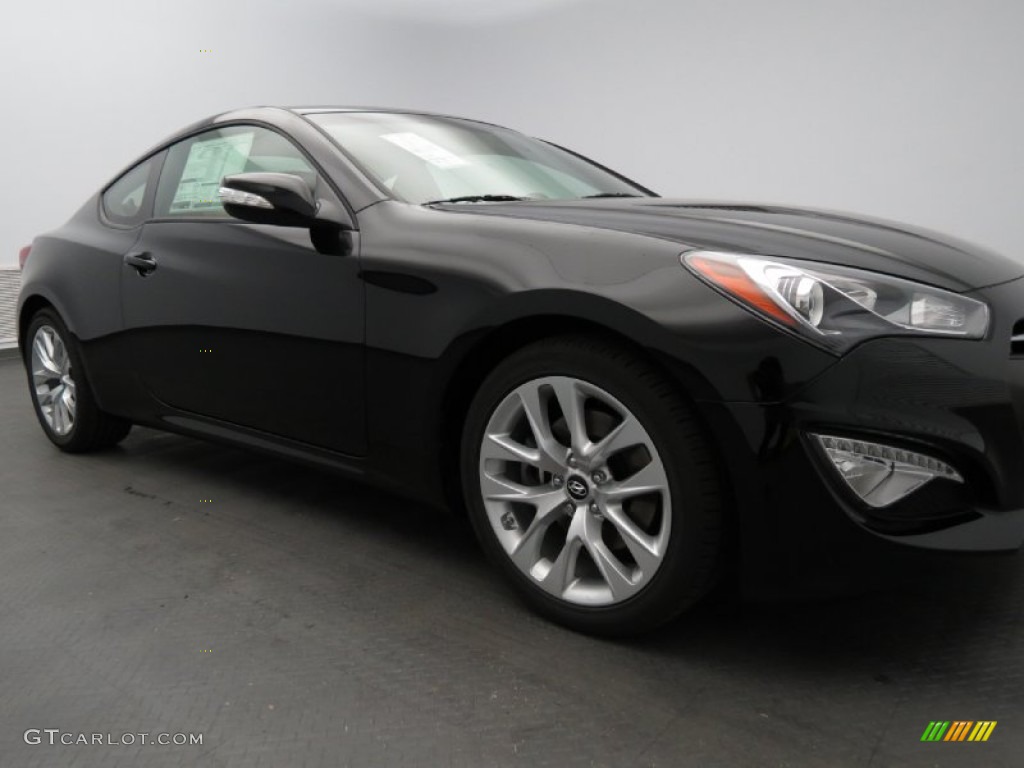 2013 Genesis Coupe 3.8 Grand Touring - Black Noir Pearl / Tan Leather photo #2