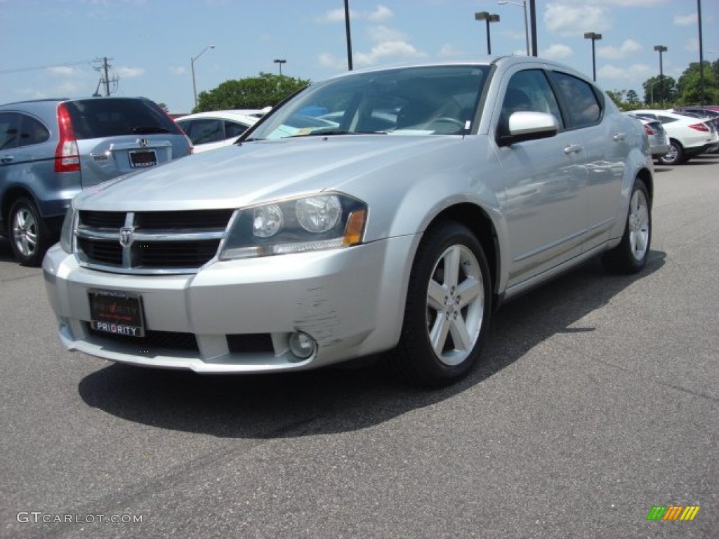 2008 Avenger R/T - Bright Silver Metallic / Dark Slate Gray/Light Slate Gray photo #1