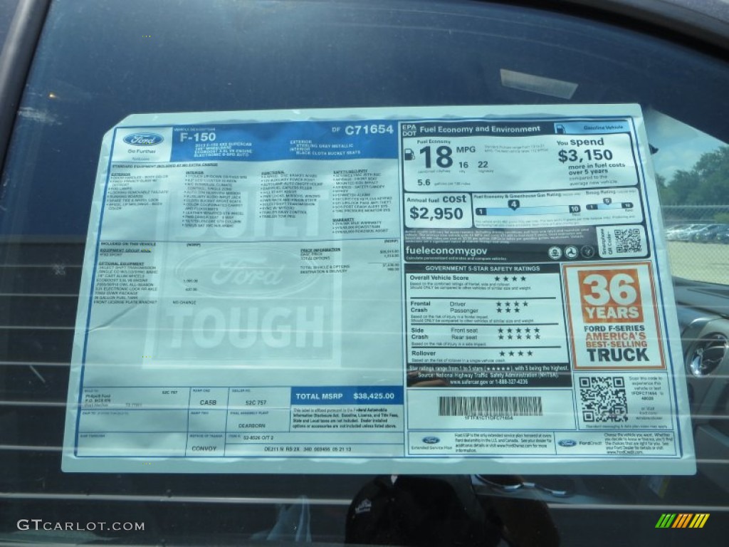 2013 Ford F150 FX2 SuperCab Window Sticker Photo #82812229