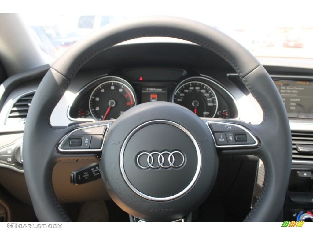 2013 Audi A5 2.0T quattro Coupe Black Steering Wheel Photo #82814821