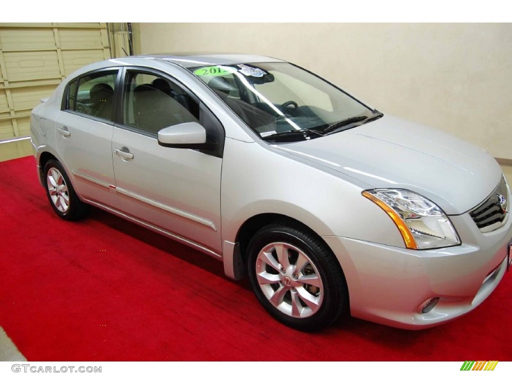 2012 Sentra 2.0 SL - Brilliant Silver Metallic / Charcoal photo #1