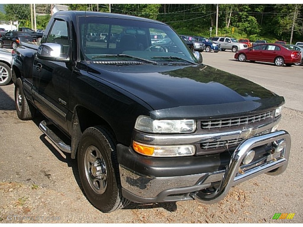 Onyx Black 1999 Chevrolet Silverado 1500 LS Regular Cab 4x4 Exterior Photo #82814965