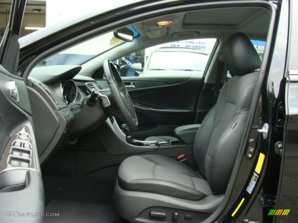 2011 Sonata SE - Midnight Black / Black photo #10