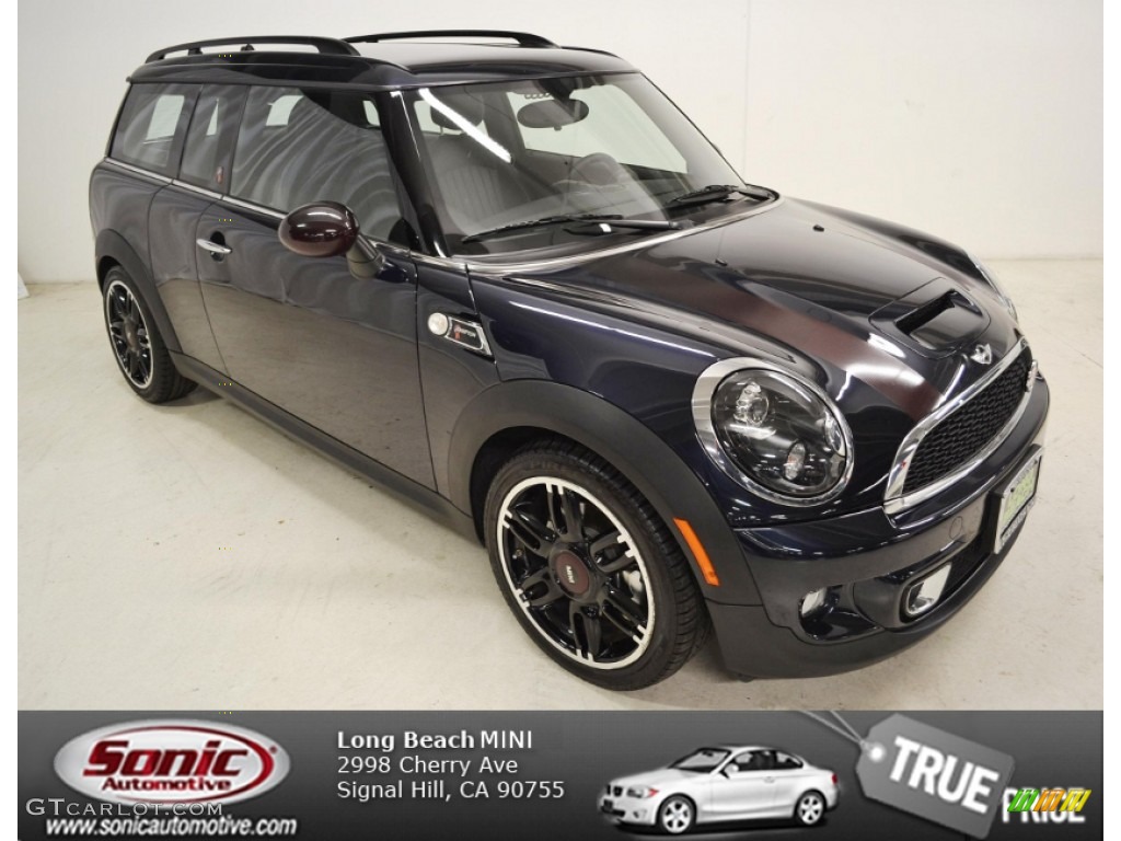 2011 Cooper Clubman Hampton Package - Reef Blue Metallic / Carbon Black/Championship Red Piping Lounge Leather photo #1