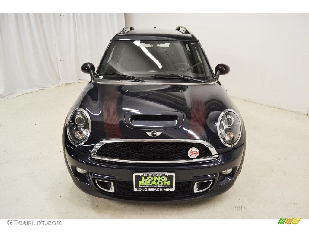 2011 Cooper Clubman Hampton Package - Reef Blue Metallic / Carbon Black/Championship Red Piping Lounge Leather photo #4