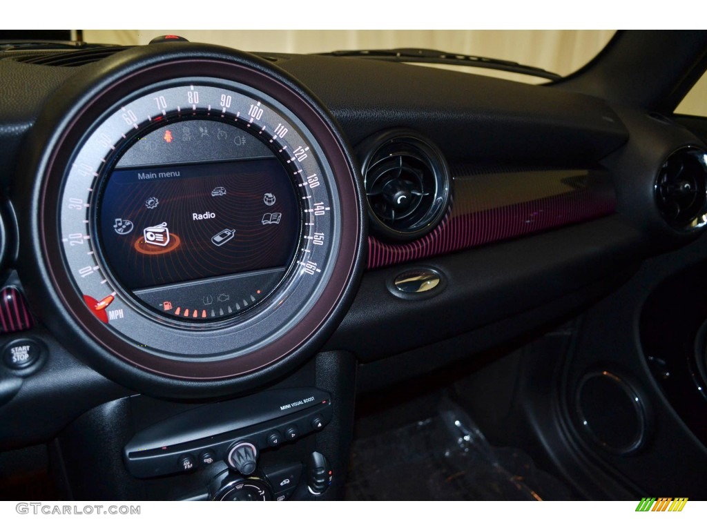 2011 Cooper Clubman Hampton Package - Reef Blue Metallic / Carbon Black/Championship Red Piping Lounge Leather photo #22