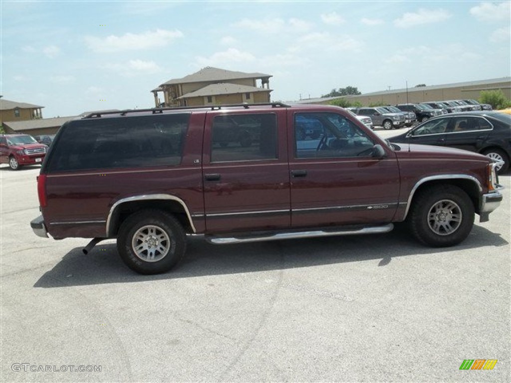 1999 Suburban C1500 LS - Dark Carmine Red Metallic / Neutral photo #5