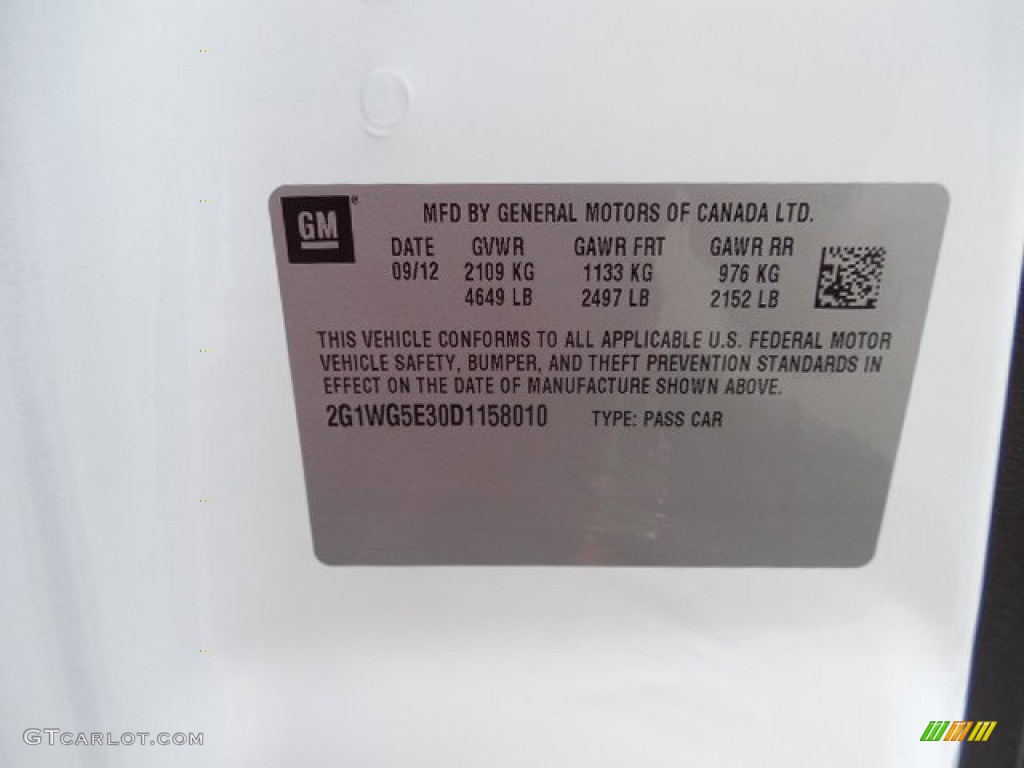 2013 Impala LT - Summit White / Ebony photo #19