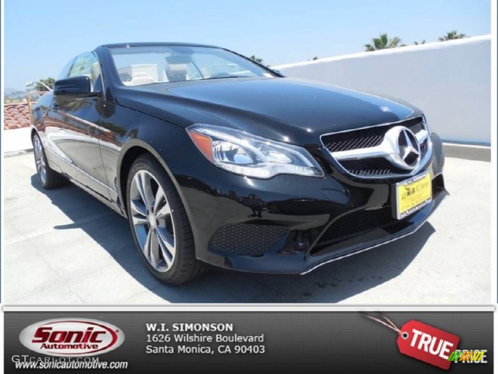 2014 E 350 Cabriolet - Black / Silk Beige/Espresso Brown photo #1