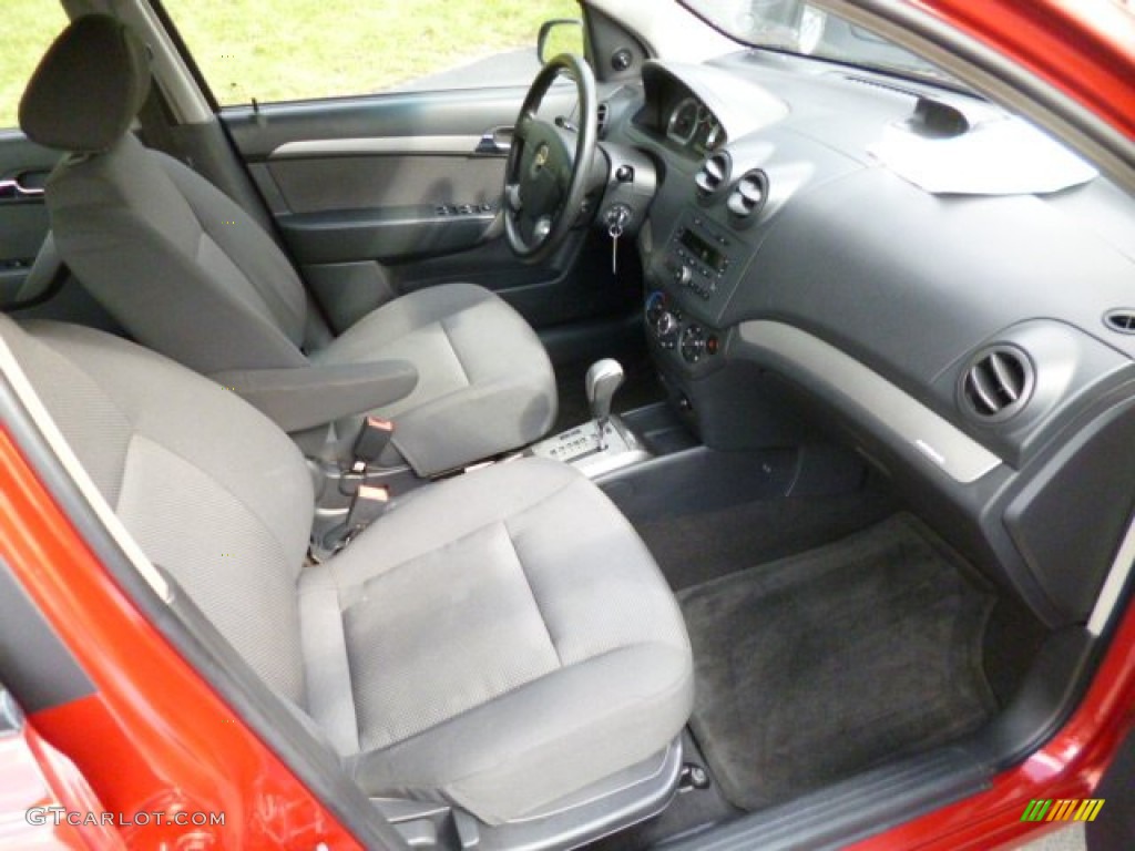 2008 Aveo LS Sedan - Sport Red Metallic / Charcoal photo #10