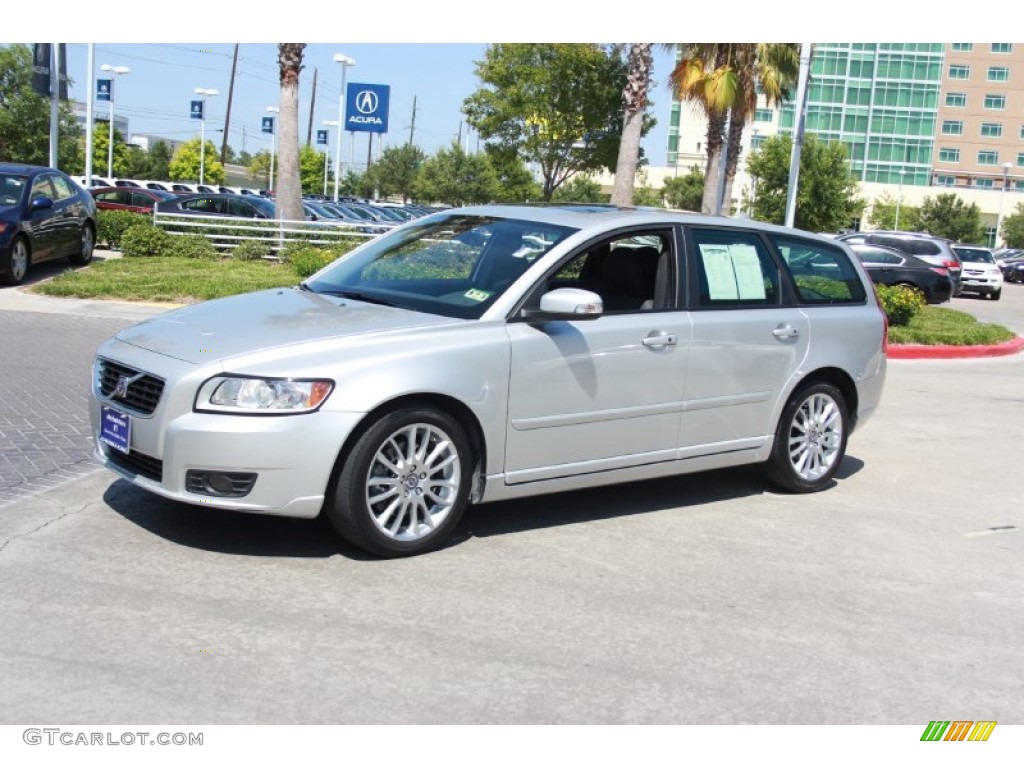 2010 V50 2.4i - Silver Metallic / Dalaro Off Black T-Tec photo #2
