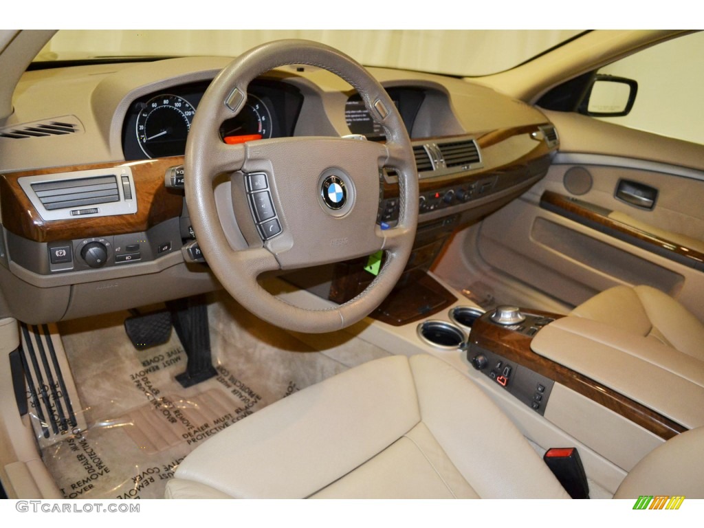 2004 7 Series 745Li Sedan - Jet Black / Dark Beige/Beige III photo #9