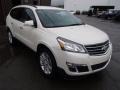 2013 White Diamond Tricoat Chevrolet Traverse LT AWD  photo #2