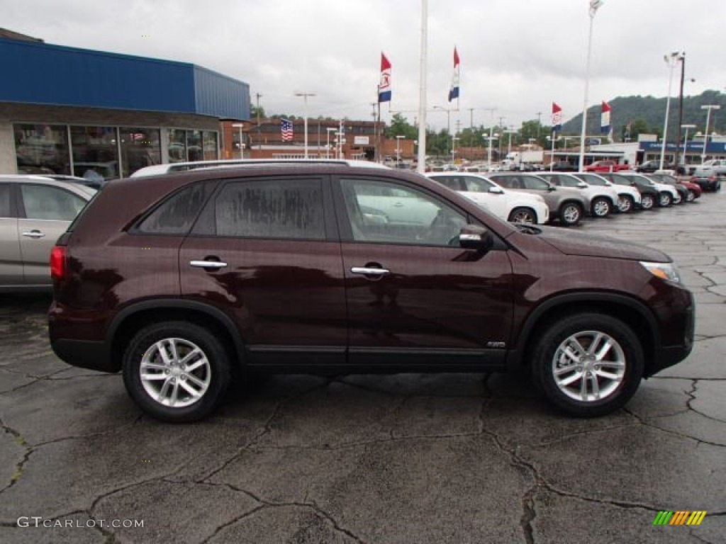 2014 Sorento LX AWD - Dark Cherry / Beige photo #1