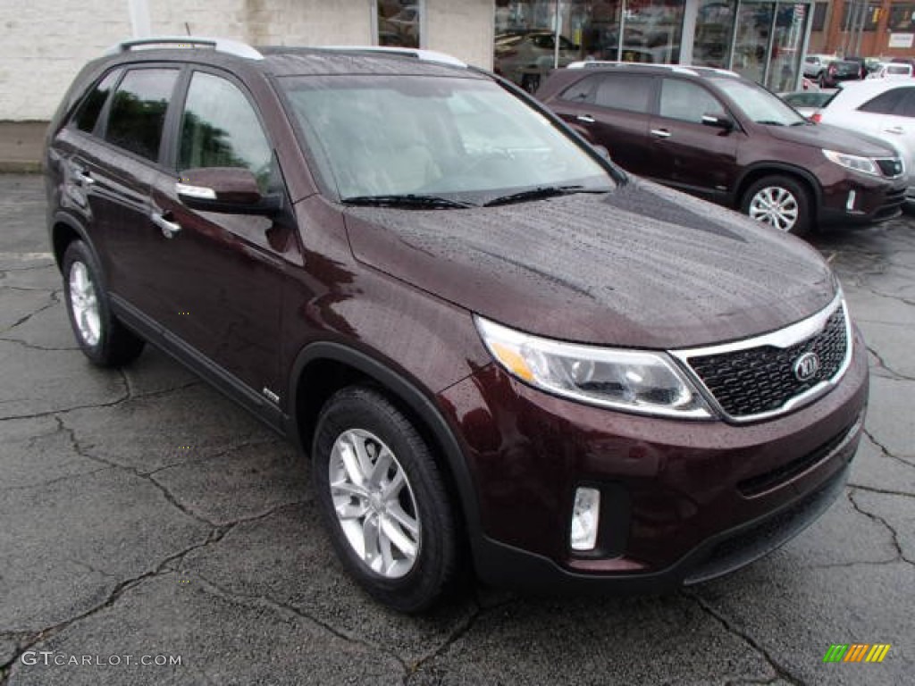 Dark Cherry 2014 Kia Sorento LX AWD Exterior Photo #82826296