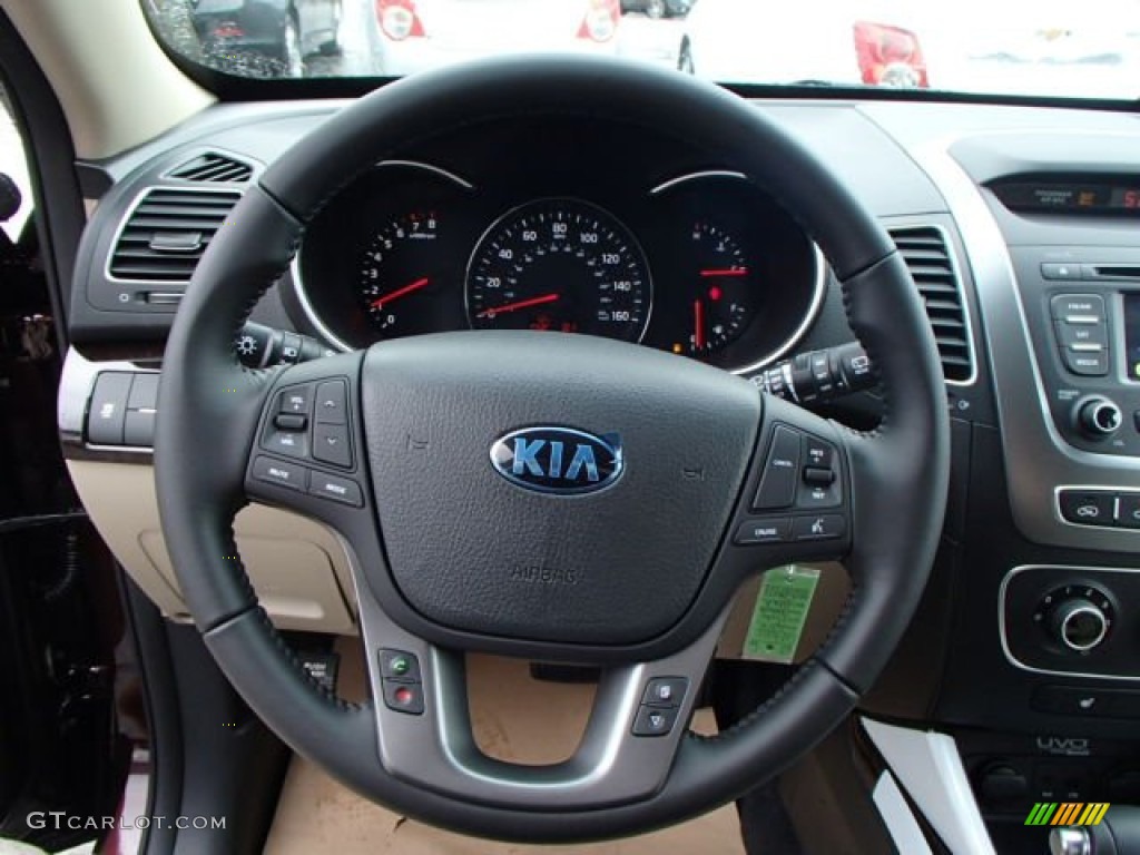 2014 Kia Sorento LX AWD Beige Steering Wheel Photo #82826663