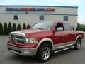 2009 Inferno Red Crystal Pearl Dodge Ram 1500 Laramie Crew Cab 4x4  photo #1