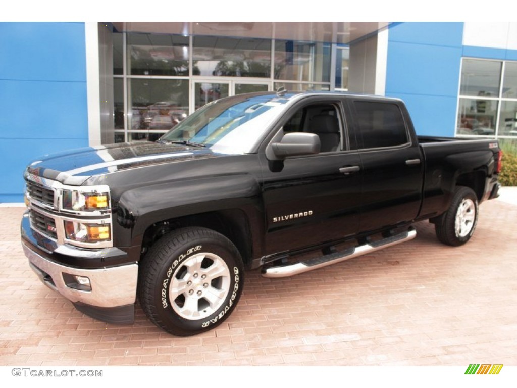 Black 2014 Chevrolet Silverado 1500 LT Z71 Crew Cab 4x4 Exterior Photo #82826917