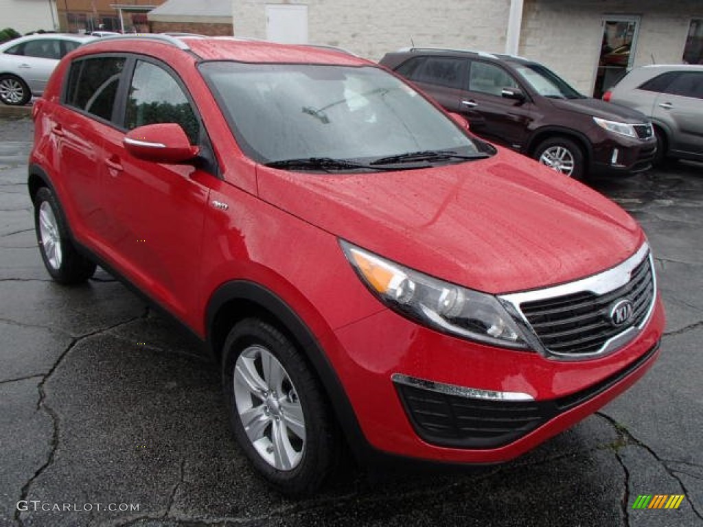 Signal Red 2013 Kia Sportage LX AWD Exterior Photo #82828501