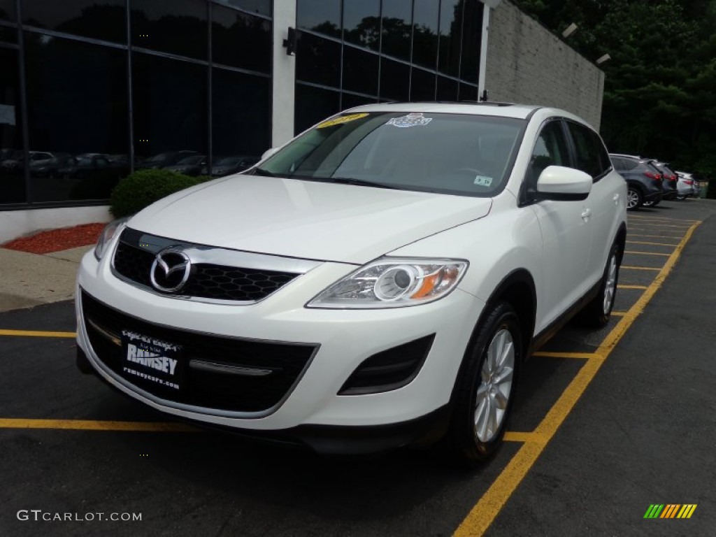 2010 CX-9 Touring AWD - Crystal White Pearl Mica / Sand photo #1