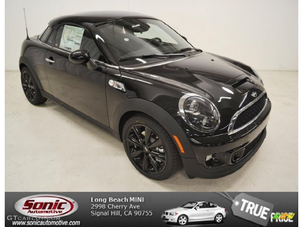 2013 Cooper S Coupe - Midnight Black Metallic / Carbon Black photo #1