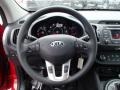 Black 2013 Kia Sportage LX AWD Steering Wheel