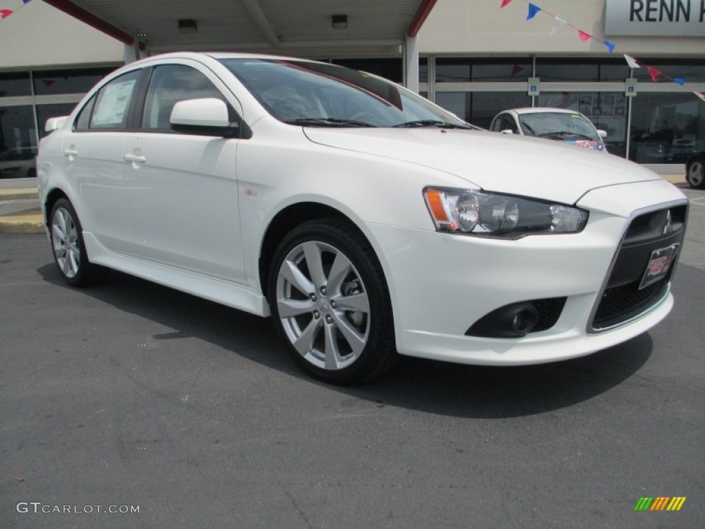 2013 Lancer GT - Wicked White Metallic / Black photo #1