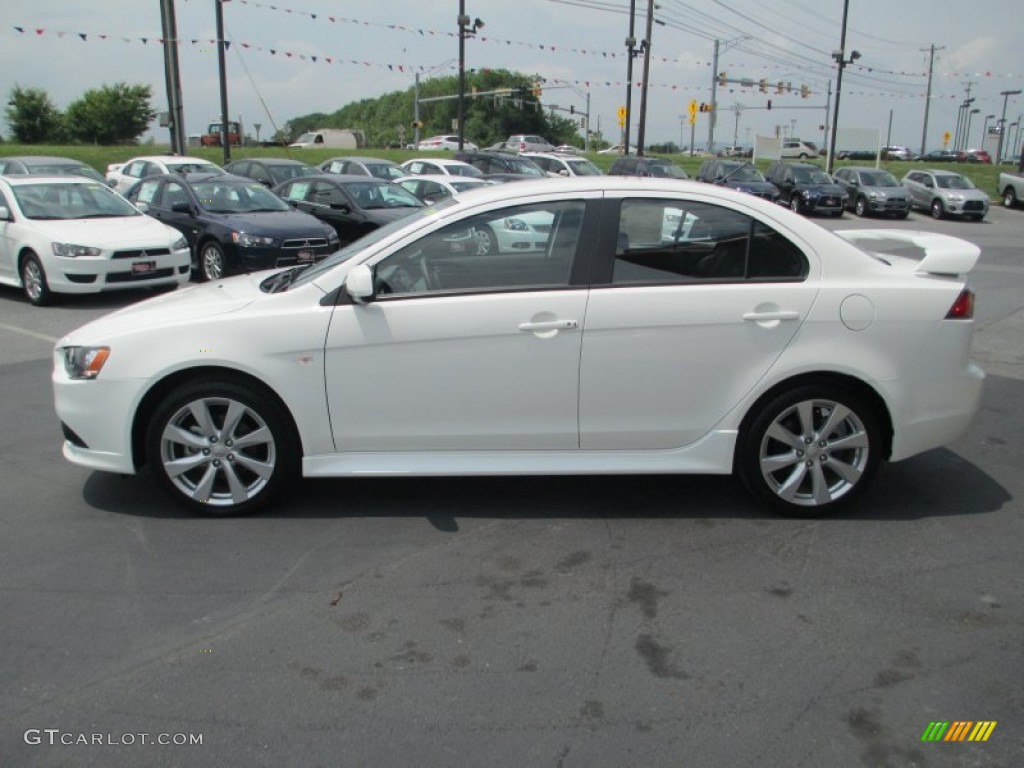 Wicked White Metallic 2013 Mitsubishi Lancer GT Exterior Photo #82832339