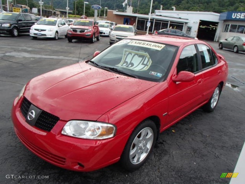 2005 Sentra 1.8 S Special Edition - Code Red / Charcoal photo #4