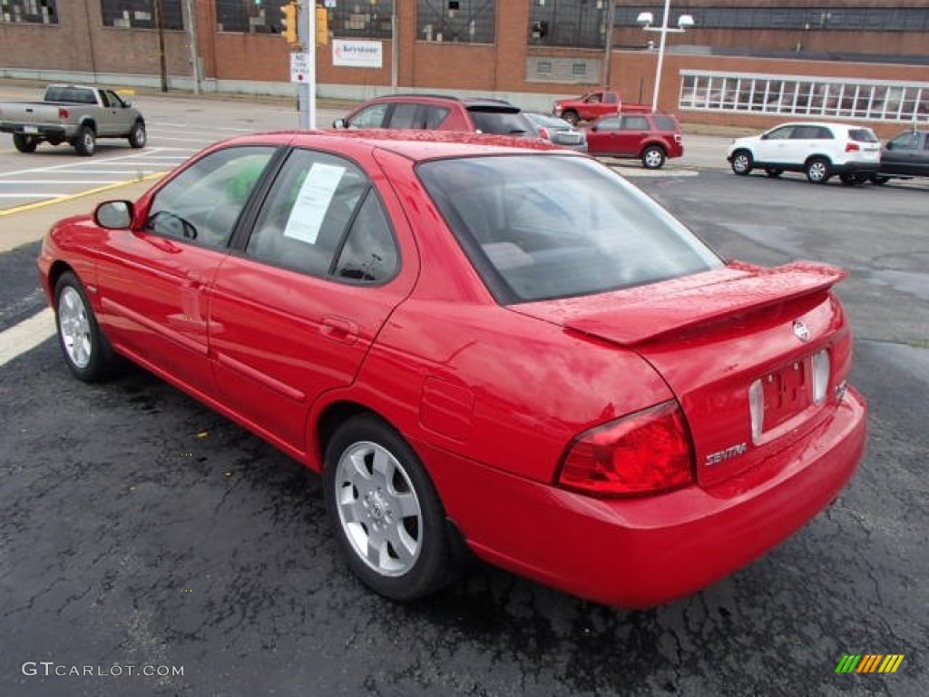 2005 Sentra 1.8 S Special Edition - Code Red / Charcoal photo #6