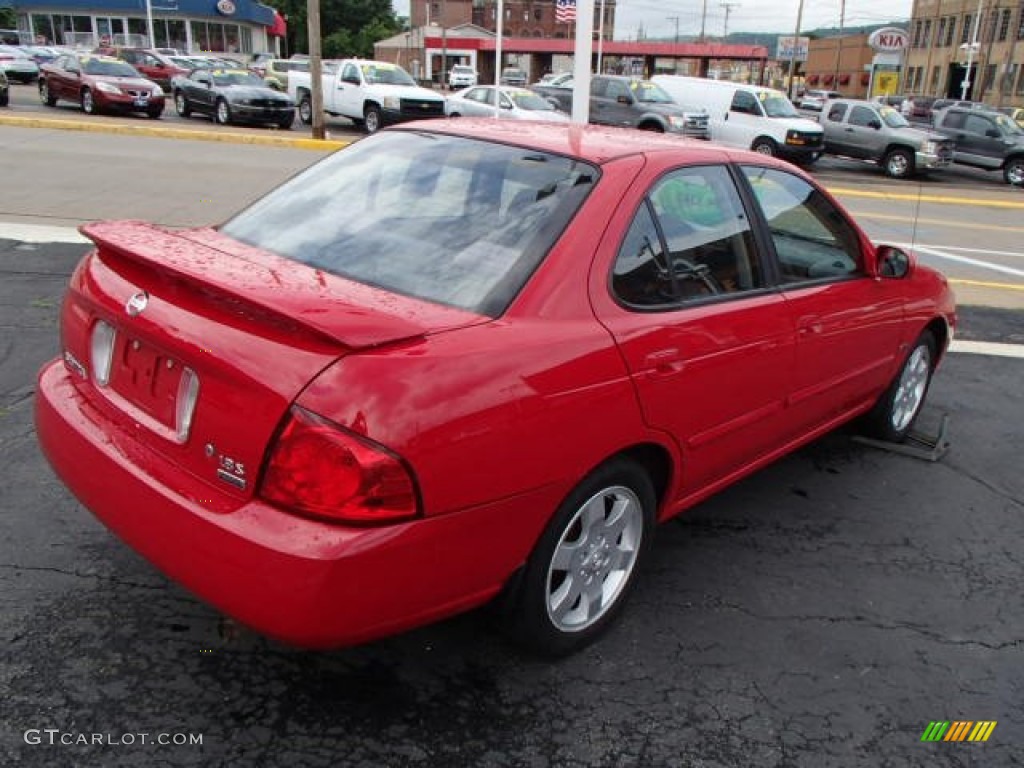 2005 Sentra 1.8 S Special Edition - Code Red / Charcoal photo #8